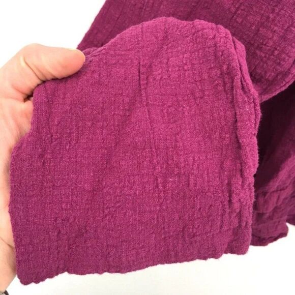 Zanzea 100% Cotton crepe High Low Purple Top "5X" Asian Sizing US 1X - Picture 9 of 11